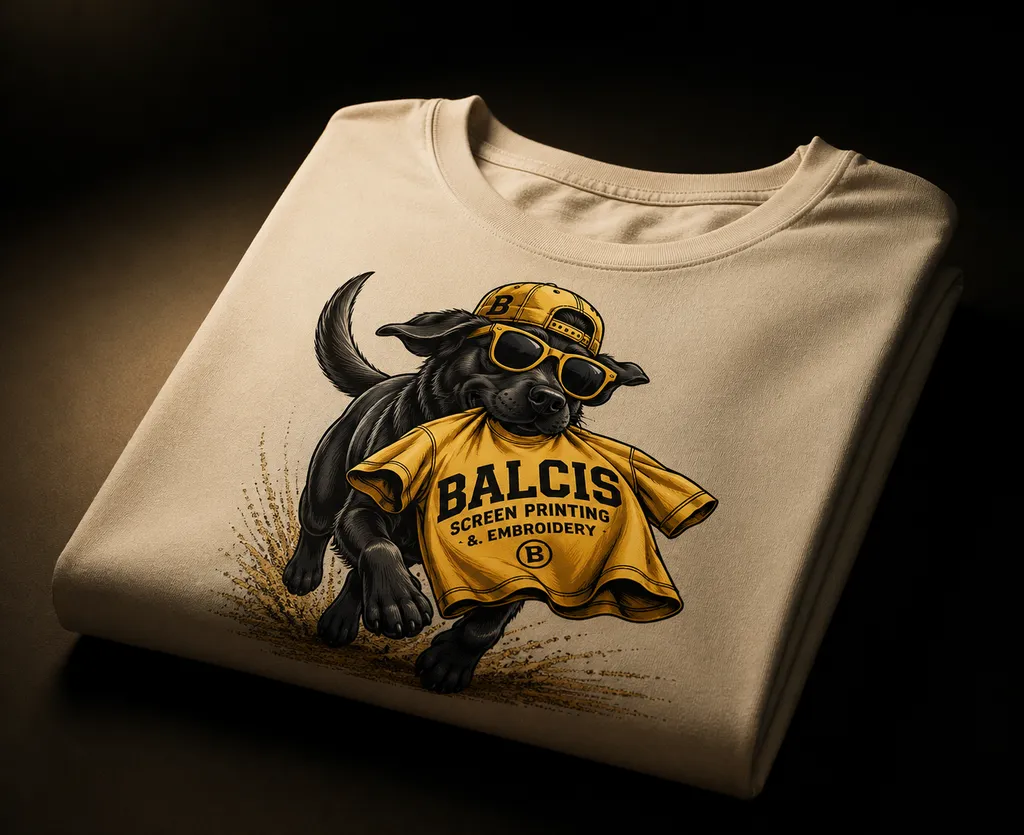Premium Balcis branded t-shirt with gold print